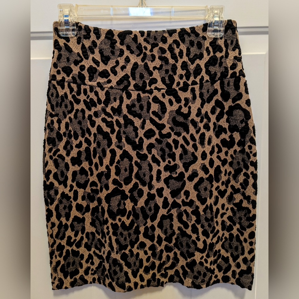 KOLLONTAI Leopard Print Skirt, size PS